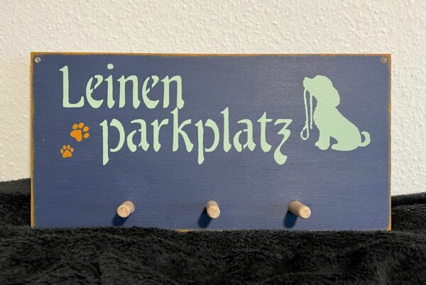 Spruchschild Leinenparkplatz