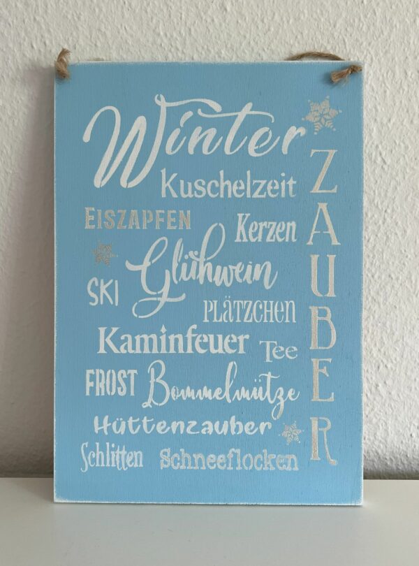 Spruchschild Winter / Kuschelzeit