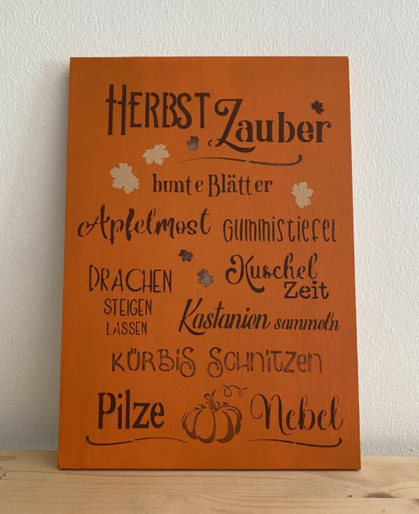 Spruchschild Herbstzauber