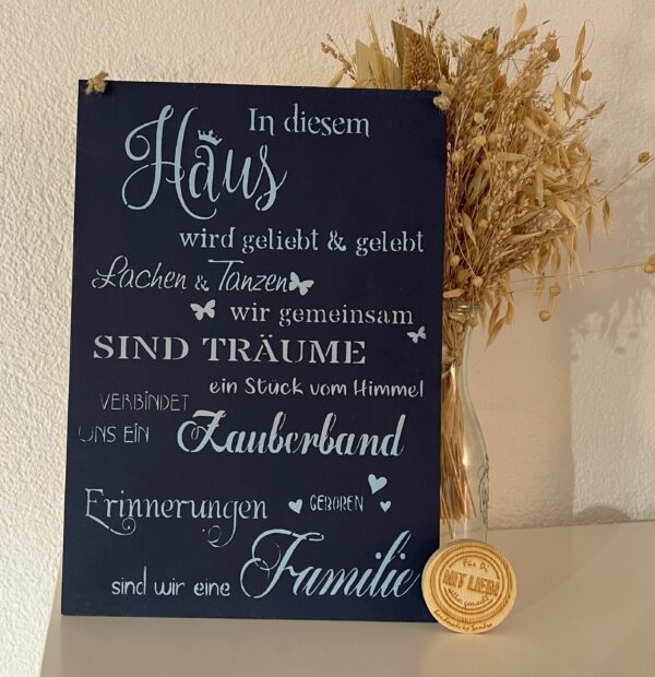 Spruchschild In diesem Haus