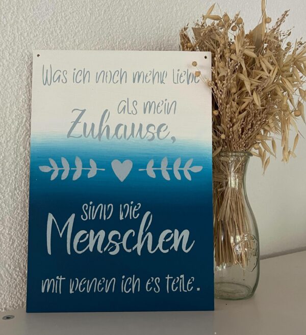 Spruchschild Was ich noch mehr liebe